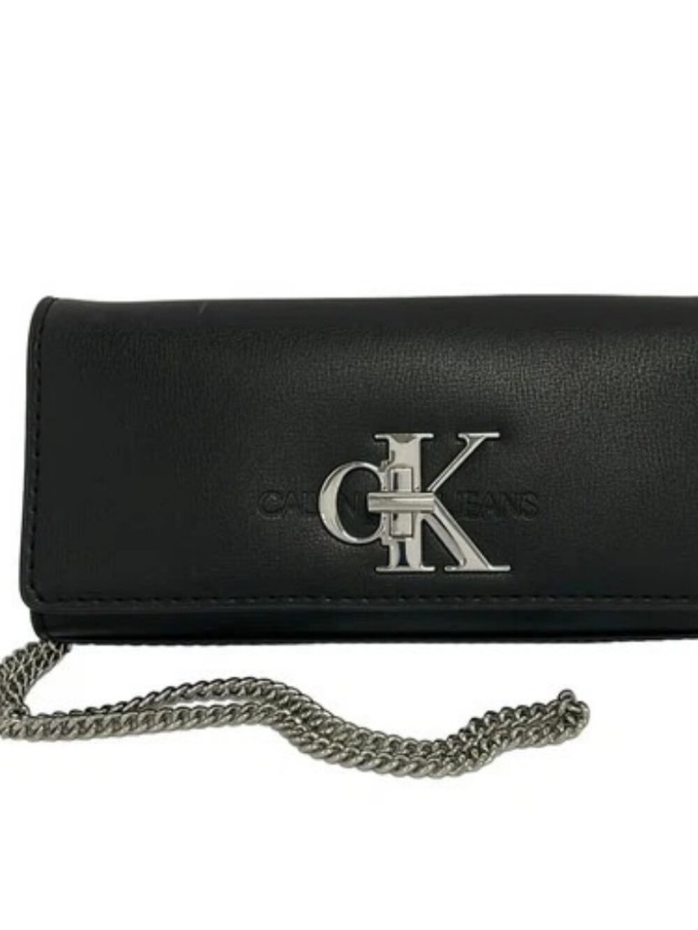 Calvin Klein Jeans Black Synthetic Leather Shoulder Bag